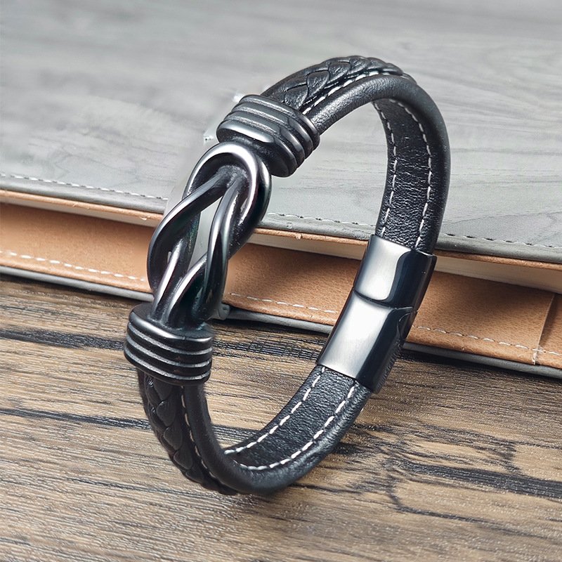Men’s Microfiber Leather Knot Bracelet